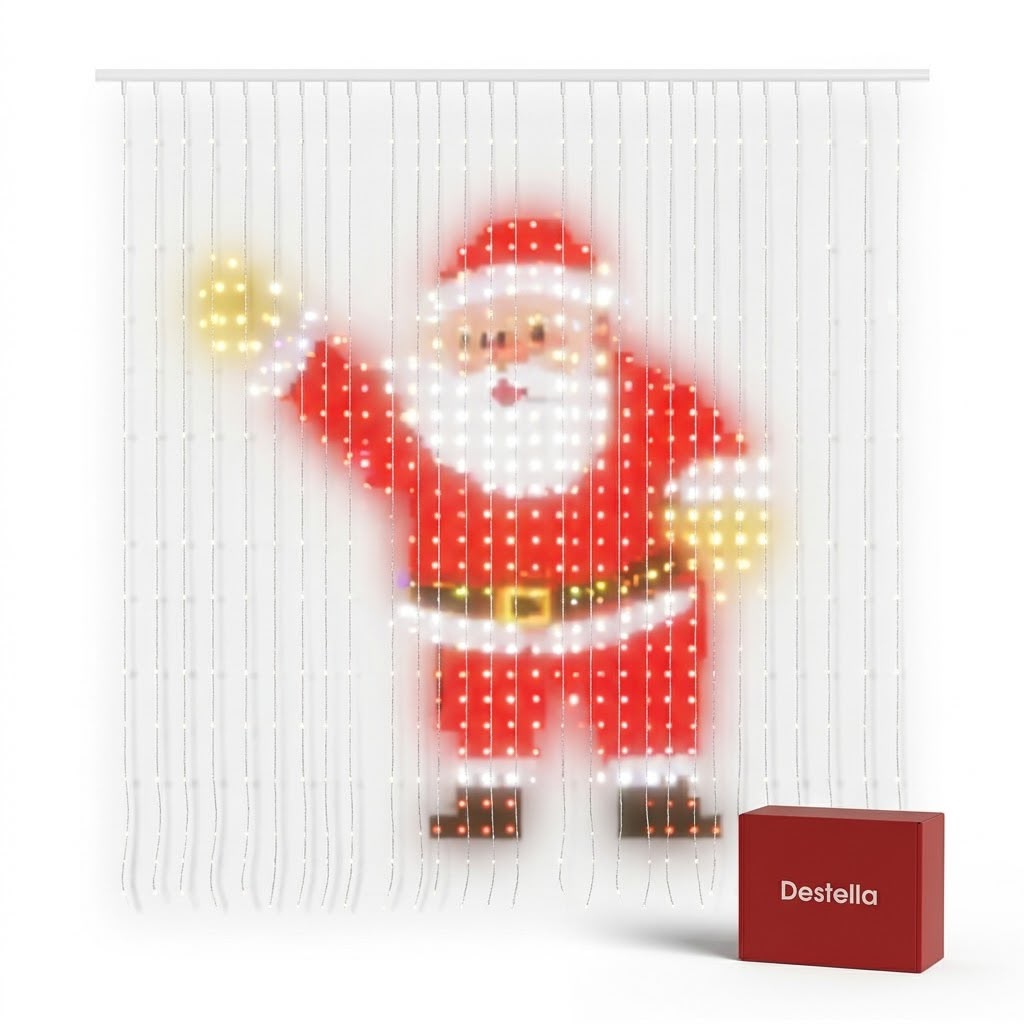 Cortina de luces LED con dibujos desde tu móvil